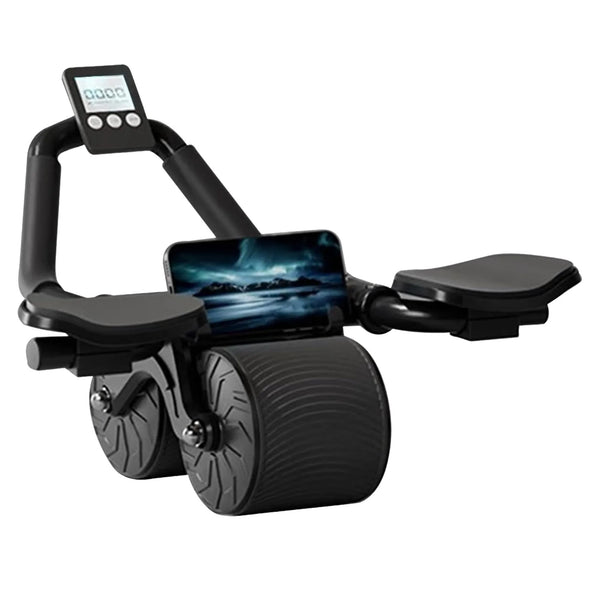 Automatic Rebound Ab Roller with Elbow Support — 5-Layer Anti-Slip Wheel