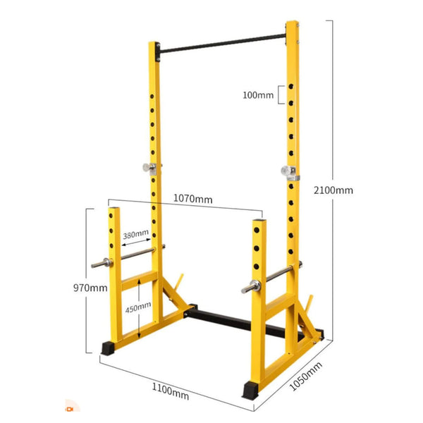 Commercial Squat Rack | 60mm Steel Frame