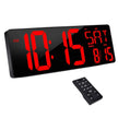 Digital Gym Clock | Red LED, Bluetooth Time Sync, Countdown Timer, Auto-Brightness