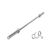 Olympic Bar 1.8m — Solid Steel, Knurled Grip, 50mm Plate Bore, Spring Collars