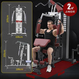 DS916 Multi Gym 2 Station — 72kg Weight Stack, 6 Stations, Built-In Leg Press