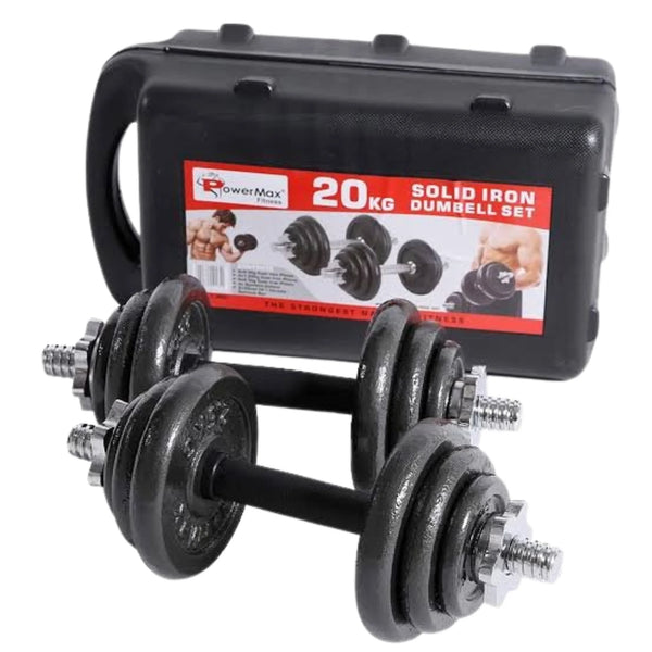 20kg Adjustable Dumbbell Set — 4th Gen Spinlock, Converts to Barbell