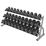 3 Tier Dumbbell Rack | Commercial Grade, Curved Cradles, Space-Saving