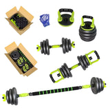 40kg 6-in-1 Adjustable Dumbbell and Kettlebell — Compact Multi-Tool
