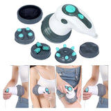5-Head Handheld Vibration Massager — Interchangeable Heads, Muscle Relief