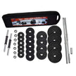 50kg Barbell & Dumbbell Set - Cast Iron Plates, Spinlock Bars & Briefcase