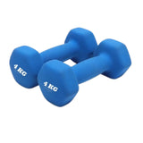 Aerobic Dumbbells Vinyl & Neoprene Coated - Sold in Pairs, 1kg to 5kg