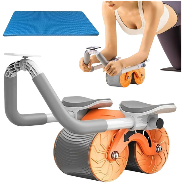 Automatic Rebound Ab Roller | 5-Layer Anti-Slip Wheel, Spring Return