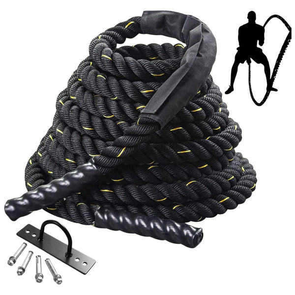 Battle Rope | 15m Length, 38mm Thickness, Full-Body Conditioning