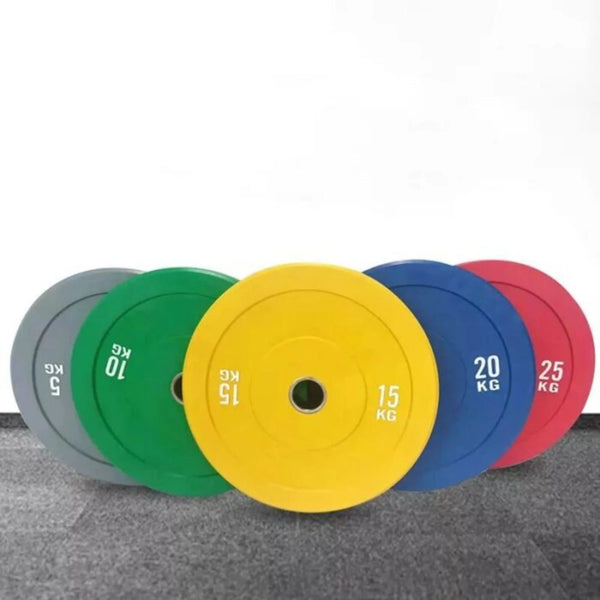 Olympic Bumper Plates — Virgin Rubber, Steel Insert, 5kg to 25kg Pairs