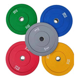 Olympic Bumper Plates — Virgin Rubber, Steel Insert, 5kg to 25kg Pairs