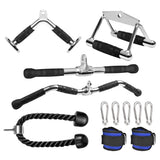 Cable Machine Attachments — Steel Tricep Pressdown Bar and Lat Pulldown Bar