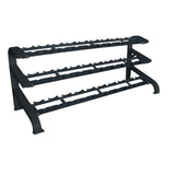 Commercial 3 Tier Dumbbell Rack | Heavy-Duty, High-Capacity, Curved Cradles