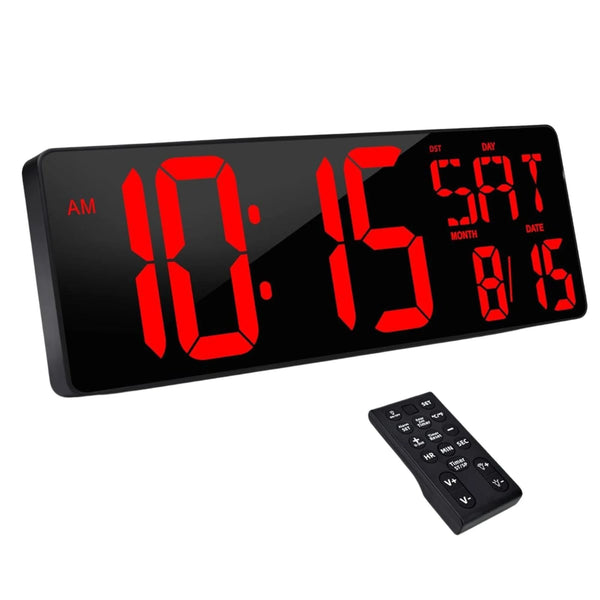 Digital Gym Clock | Red LED, Bluetooth Time Sync, Countdown Timer, Auto-Brightness