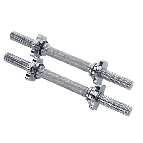 Dumbbell Rod Bar - Chrome Spinlock, 40cm, Rubber Coated Grip
