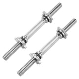 Dumbbell Rod Bar - Chrome Spinlock, 40cm, Rubber Coated Grip