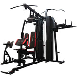Five Station Multi Gym — 2×150lb Stacks, Leg Press, Lat Pulldown