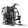 Five Station Multi Gym — 2×150lb Stacks, Leg Press, Lat Pulldown
