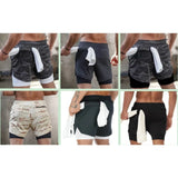 Gym Shorts — Quick-Dry, 2-in-1 with Liner, Drawstring Waist