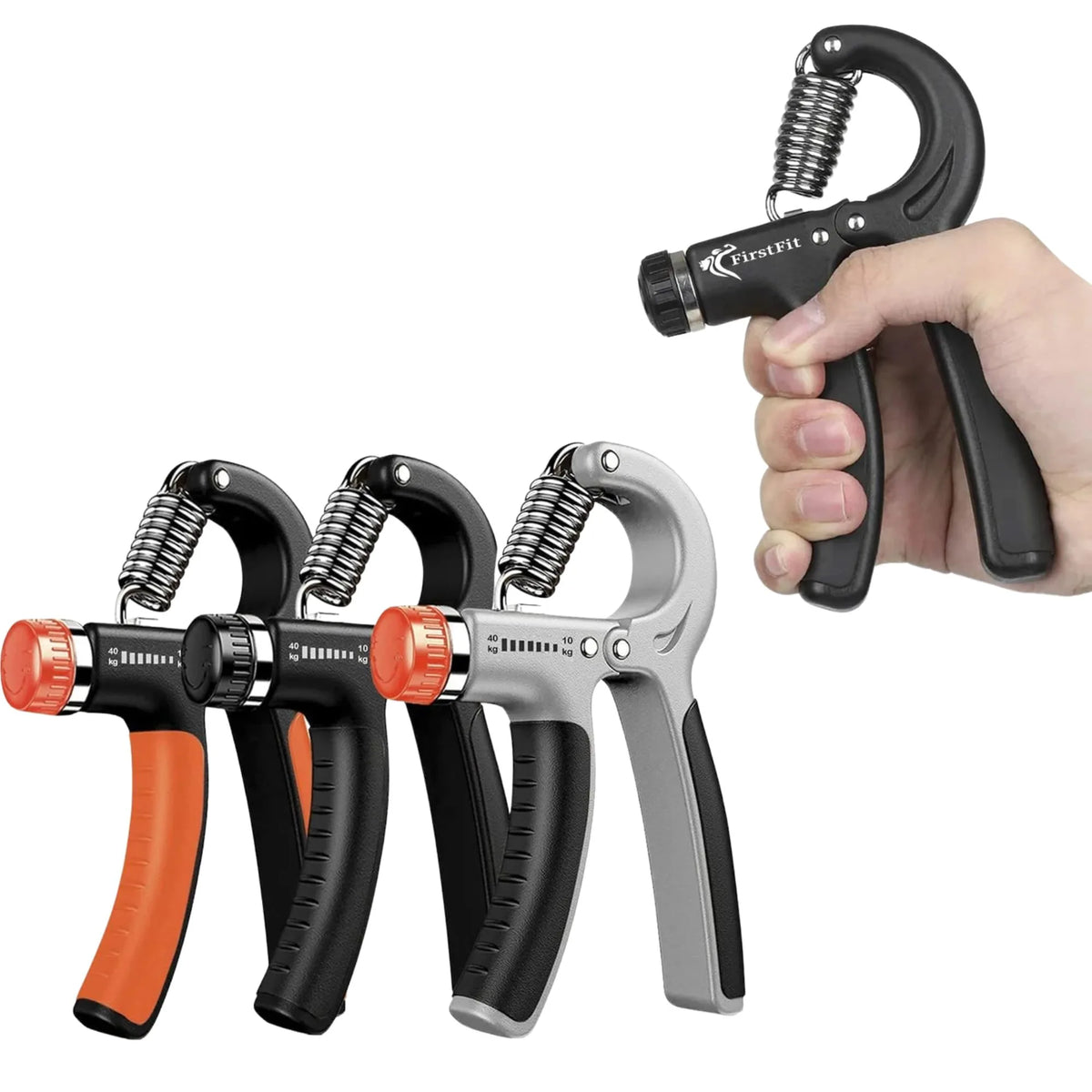 Hand Grip Strengthener Pair — Adjustable Resistance, Smart Rep Counter