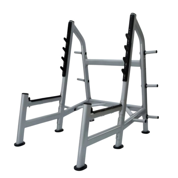 Heavy Duty Commercial Squat Rack — Powder-Coated Steel, Adjustable, Multi-Exercise