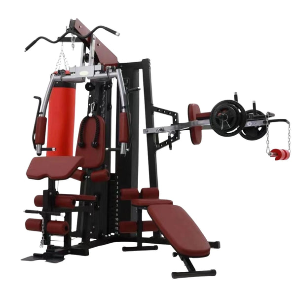 Integrated Multi Gym Machine — 3 Station, Cable, Leg Press, Dip Station