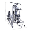 JX-1600 Commercial 6 Station Multi Gym — 2 x 70kg Stacks, Aircraft Cables