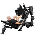 Commercial Leg Press & Hack Squat Machine — Quad-Track, DuraFirm Pads, 11-Gauge Frame