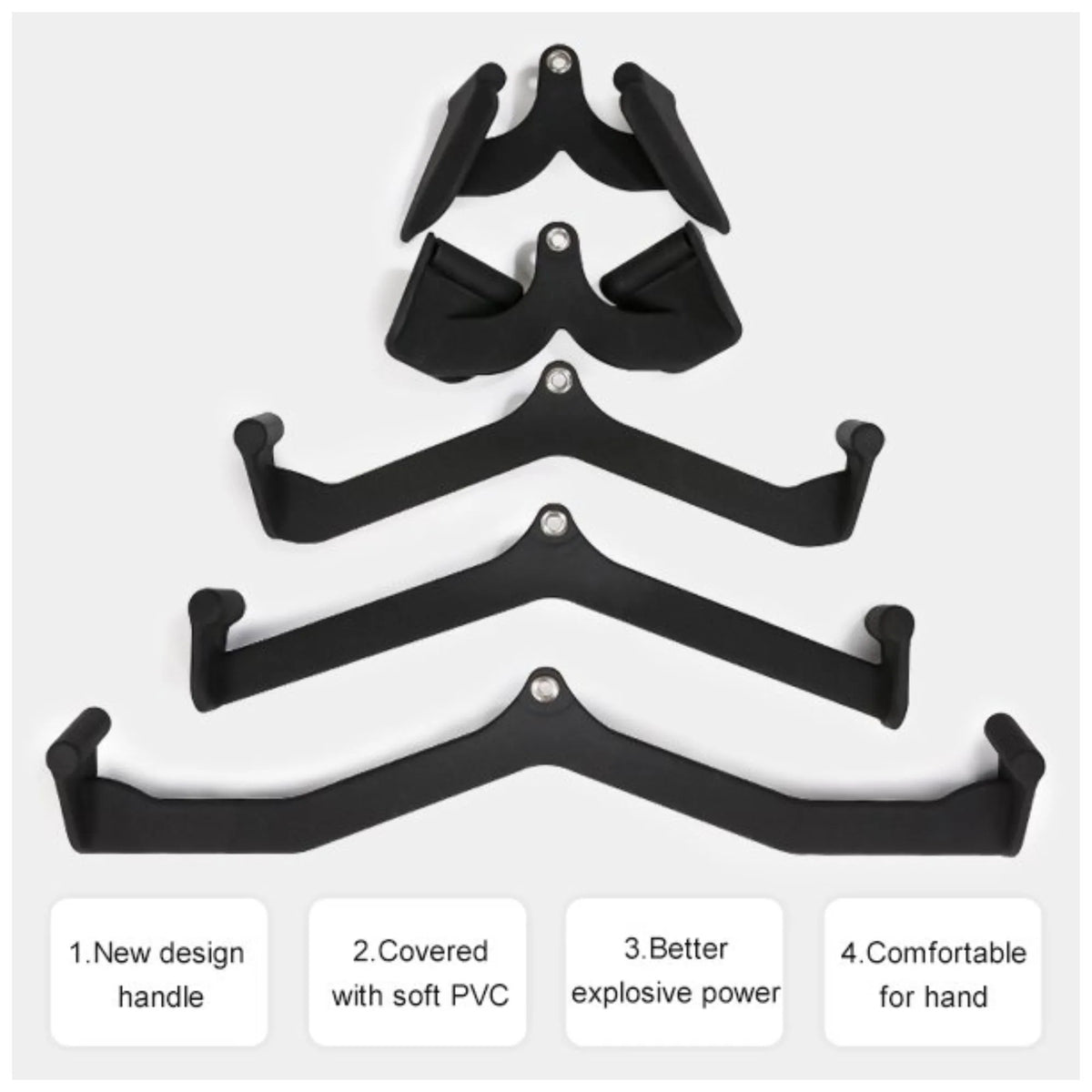 Mag Grip Cable Handle Set | Close, Medium and Wide Grip, 6 Grip Positions