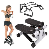 Mini Stepper — Digital Monitor, Upper Body Resistance Bands, Compact Design