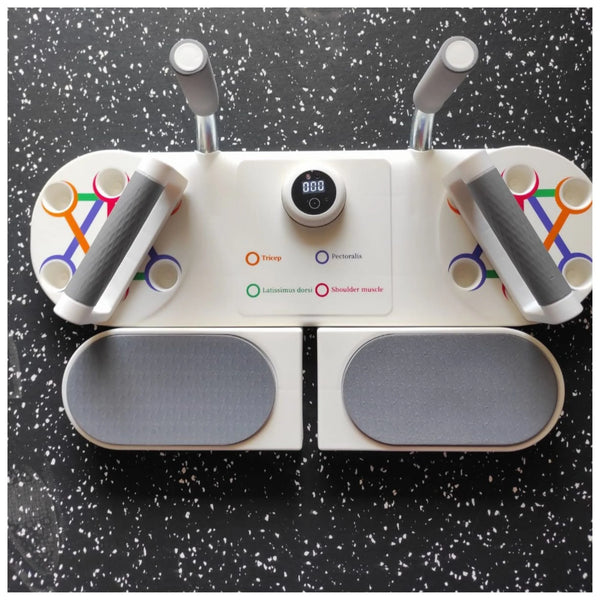 Push-Up Board with Counter — Colour-Coded, Multi-Grip, Core and Upper Body