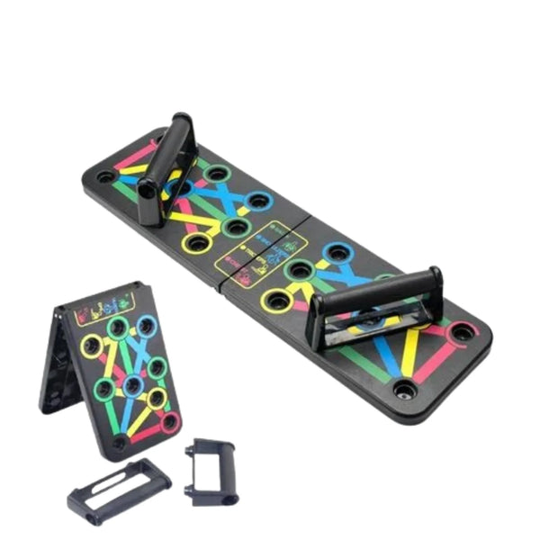 Multifunctional Push Up Board 14 in 1 — Colour Coded, Targets 4 Muscle Groups