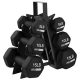 Neoprene Dumbbell Set | 3 Pairs: 1kg, 1.5kg and 2.5kg for Light Training