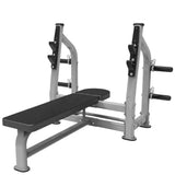 Olympic Weight Bench — Flat, Silent Barbell Rest, 46" Padded Back Pad