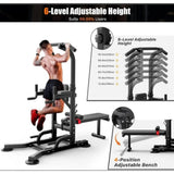 Power Tower Dip Station — Pull-Up, VKR, Dip and Push-Up, 4-Station