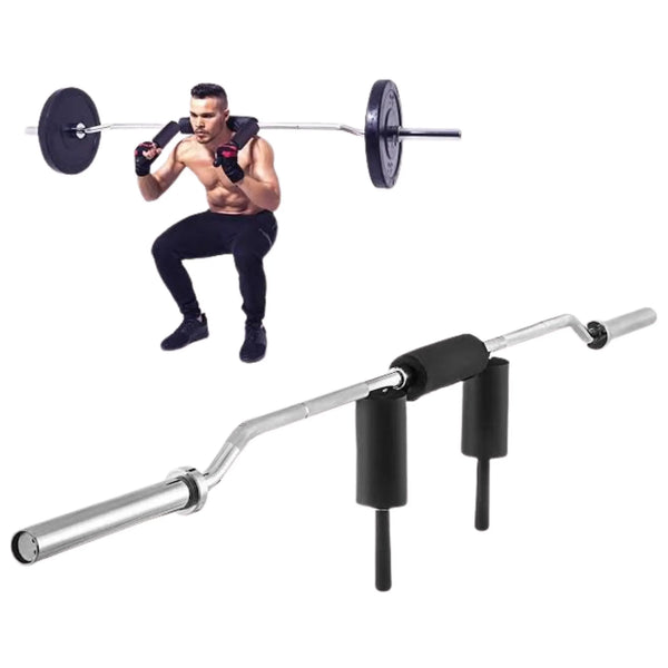 Safety Squat Bar Olympic — Shoulder & Arm Pads, 1000lbs Capacity, 2.2m