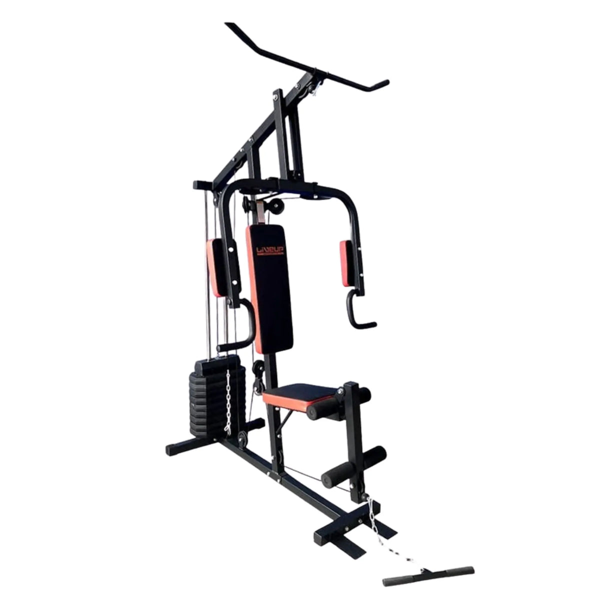 Single Station Multi Gym — 72kg Stack, 900kg Cables, 65mm Foam Pads, 4 Attachments