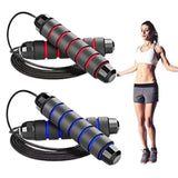 Skipping Jump Rope — Memory Foam Weighted Handles, PVC Steel Cable