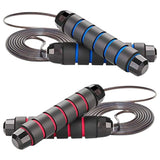 Skipping Jump Rope — Memory Foam Weighted Handles, PVC Steel Cable