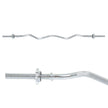 Standard 47" EZ Curl Bar — Diamond Knurled, Ergonomic Grip, 200lbs Capacity