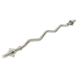 Standard 47" EZ Curl Bar — Diamond Knurled, Ergonomic Grip, 200lbs Capacity