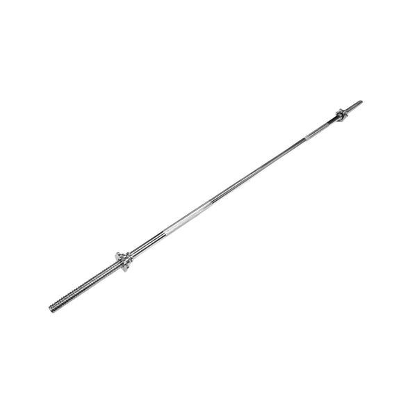 Standard Threaded Barbell Bar 180cm — Chrome, Diamond Knurled, 120kg Capacity
