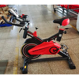 SX 100 Spin Bike — Adjustable Resistance, LCD Display, Transport Wheels