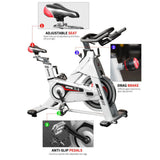 X5 Commercial Spin Bike — 21kg Flywheel, 200kg Capacity, Belt Drive
