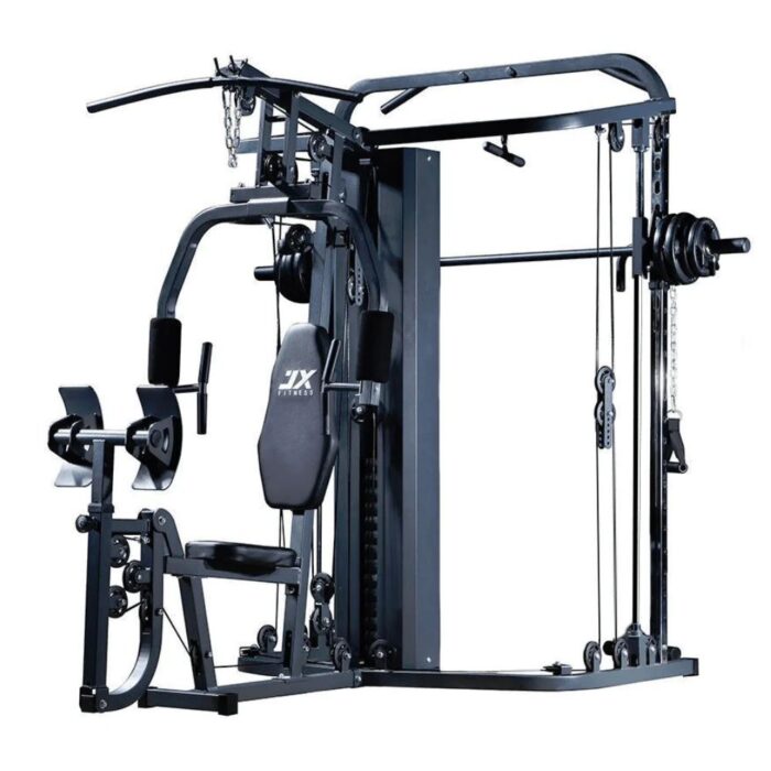 3- station multi Gym Machine with Smith Machine Bar & Cable crossover - Image 2