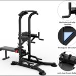 Power Tower Workout Dip Station Machine