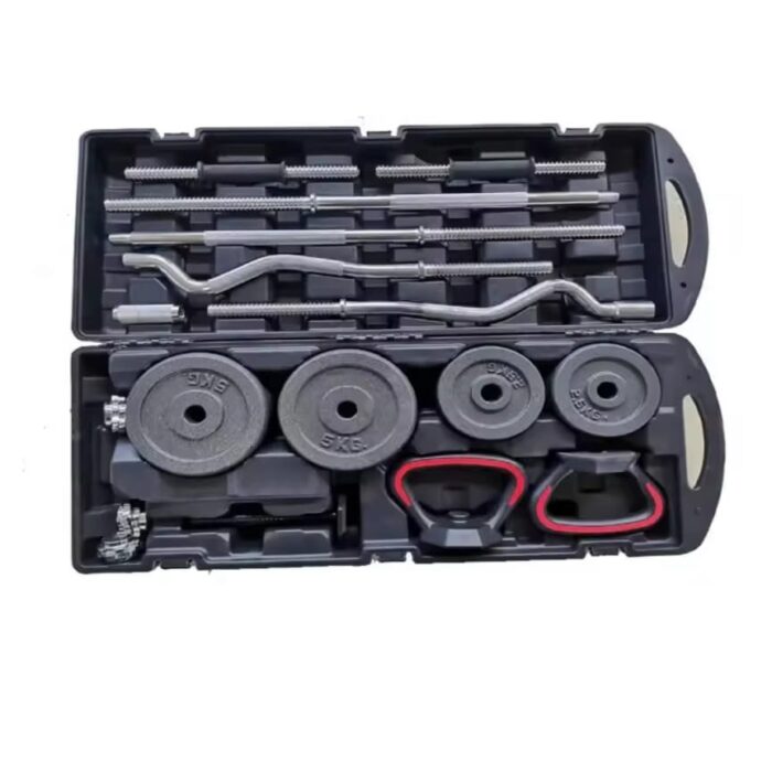 58KG Adjustable Dumbbell and Barbell Set with Case - Image 2